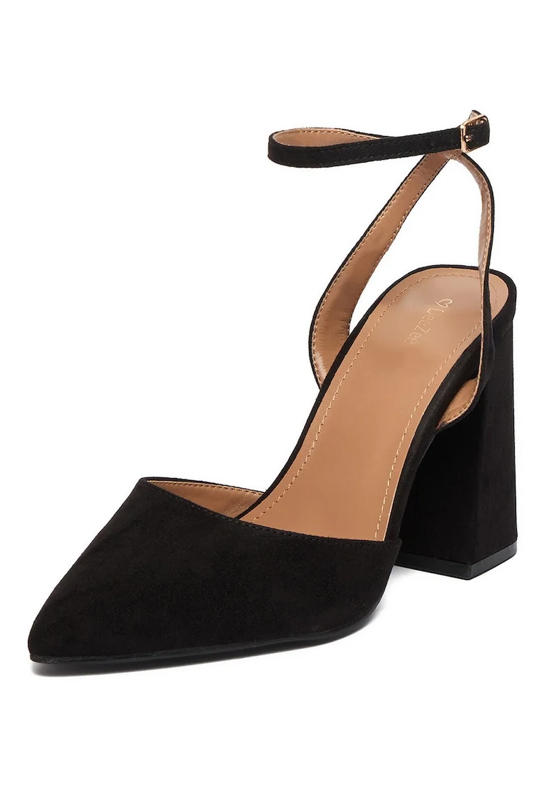 Pantofi dama,  model clasic, negru, textil