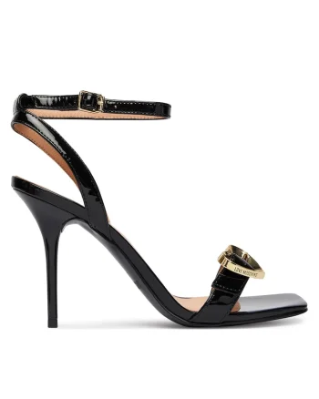 Sandale dama,  piele naturala, toc stiletto, negru