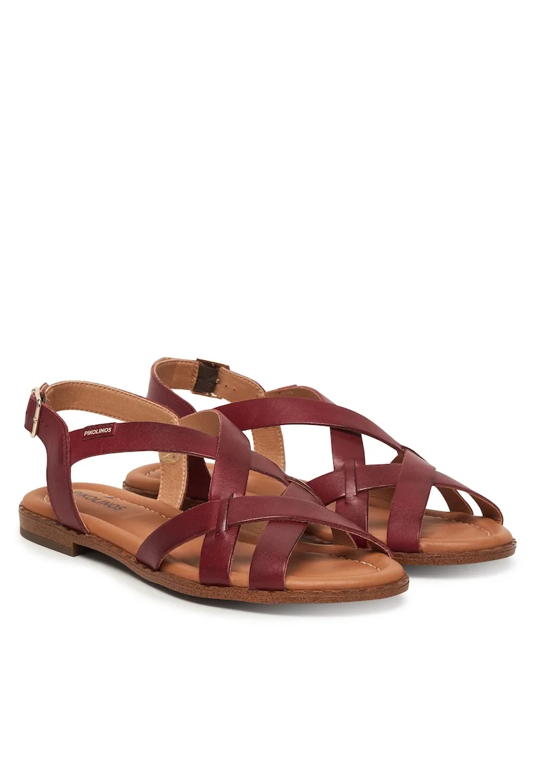 Sandale dama,  piele naturala, rosii