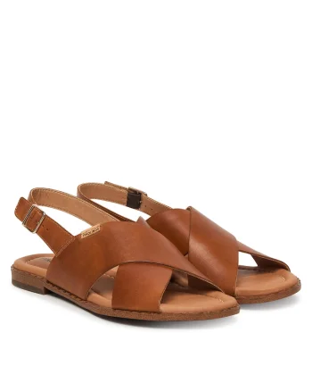 Sandale de dama,  piele naturala, maro