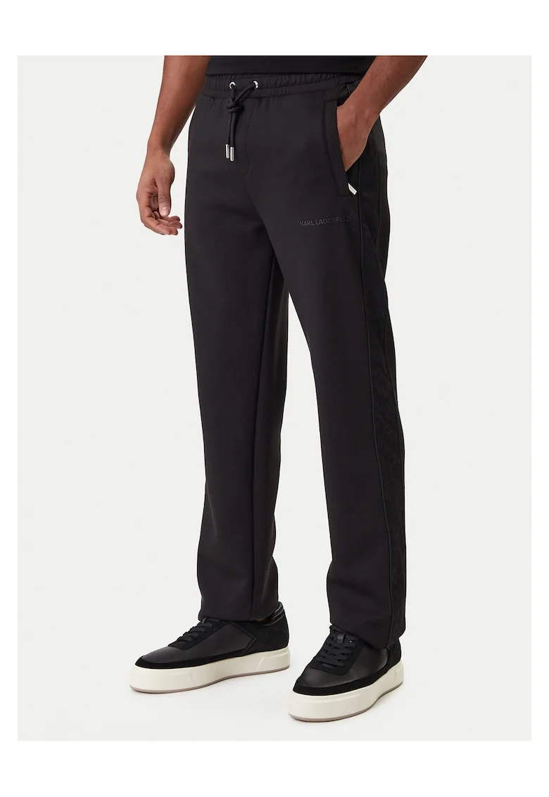 Pantaloni de trening pentru barbati,  negru, viscoza/poliester