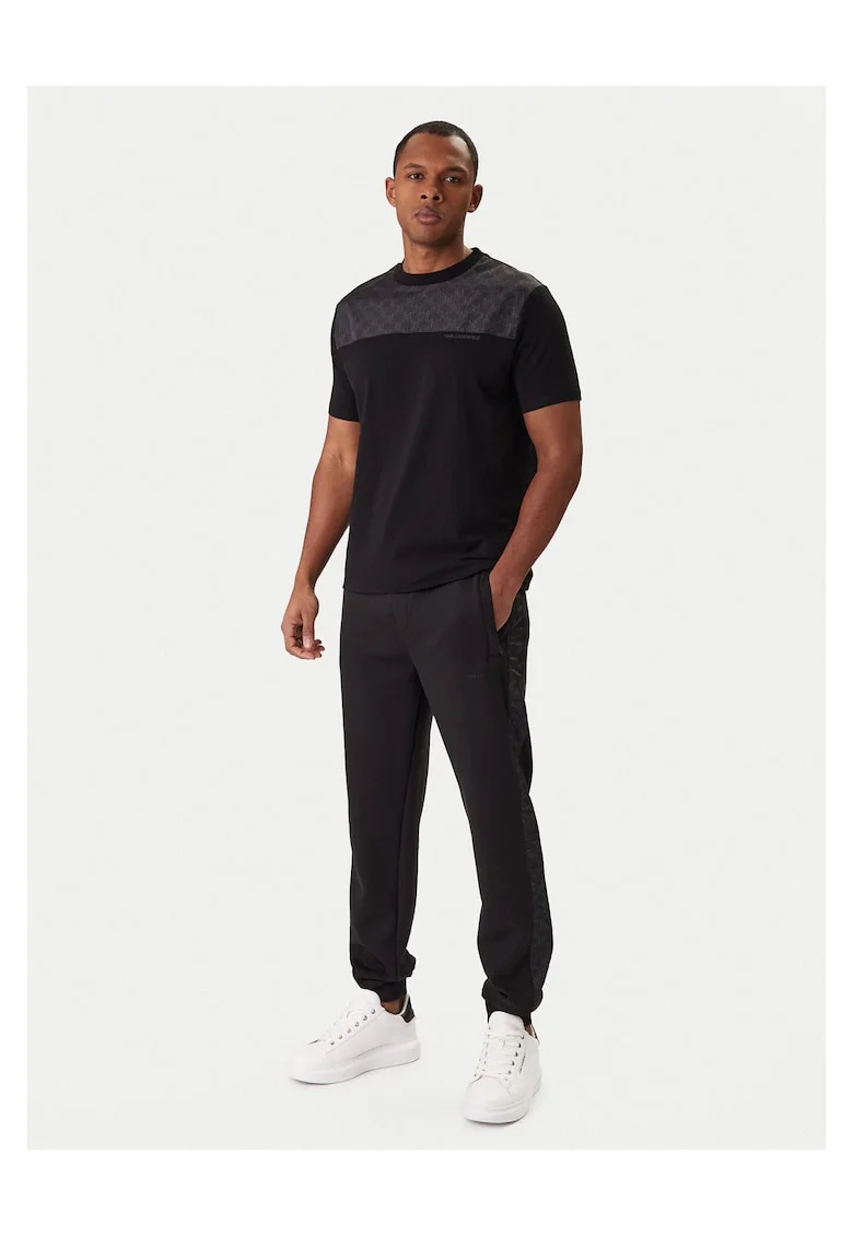 Pantaloni trening pentru barbati,  poliester, negru