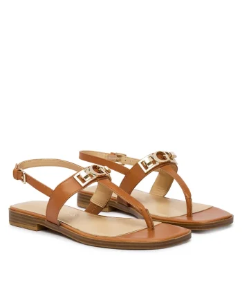 Sandale dama,  piele naturala, maro