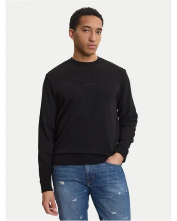 Hanorac barbati,  negru, 64% bumbac, 36% poliester