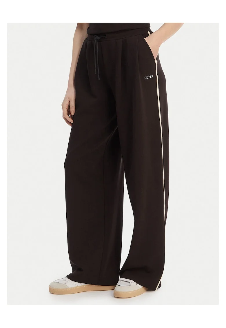 Pantaloni dama,  material poliester, maro