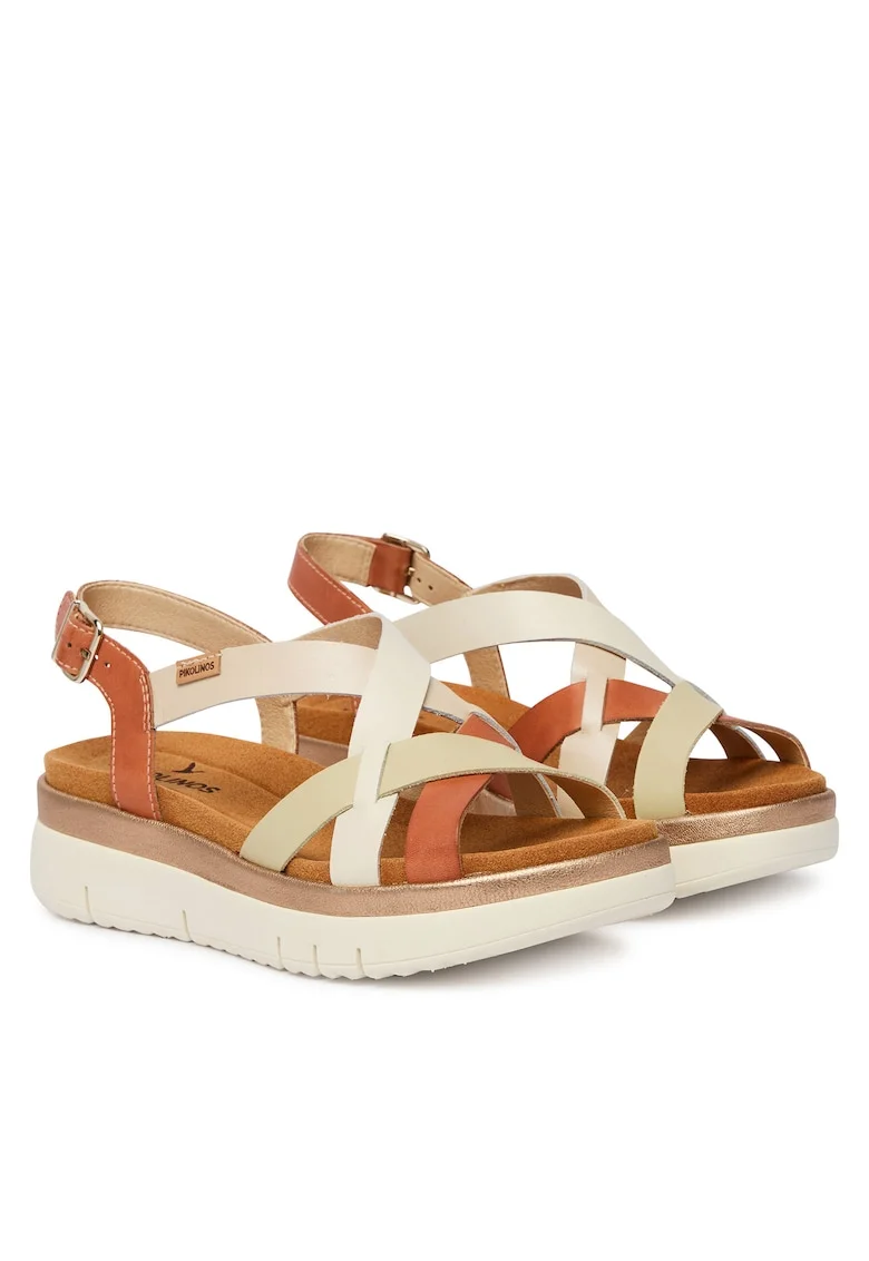 Sandale femei  piele naturala, multicolor