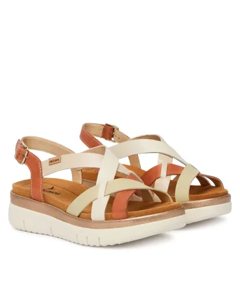 Sandale femei  piele naturala, multicolor