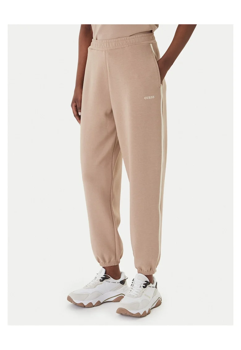 Pantaloni de trening dama,  poliester, bej