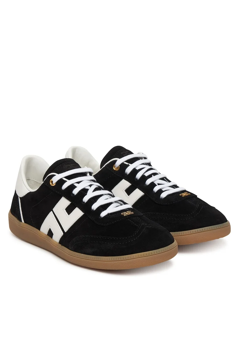 Tenisi barbati,  piele naturala, negru
