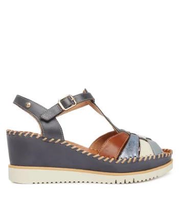 Sandale dama,  piele naturala, multicolor, sistem inchidere Velcro