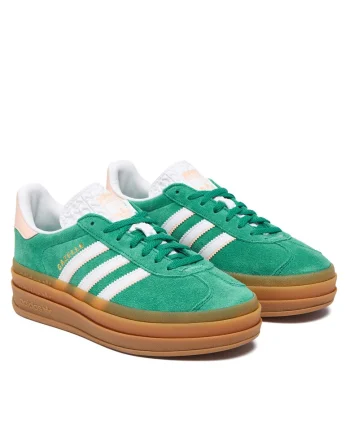 Tenisi dama,  piele naturala, verde, platforma,