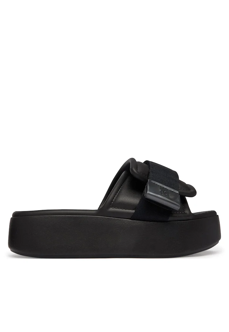 Papuci dama,  flatform, negru