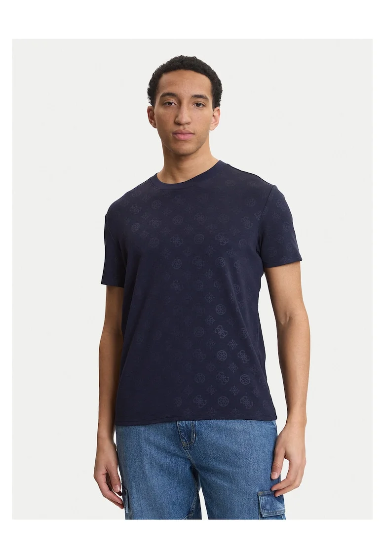 Tricou Barbati,  bleumarin, poliester-bumbac-elastan