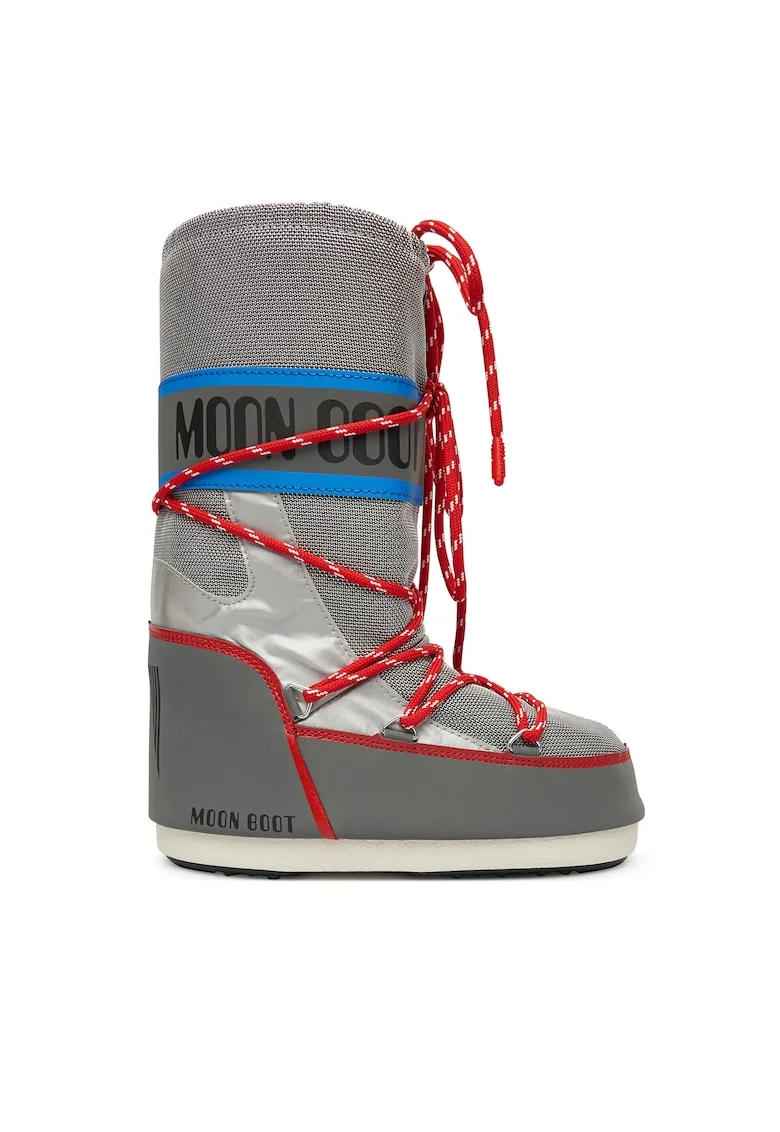 Cizme unisex,  gri, material textil