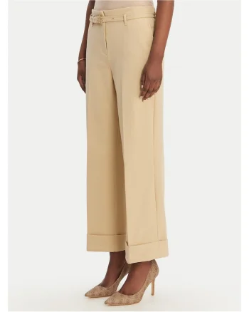 Pantaloni dama,  viscoza, maro