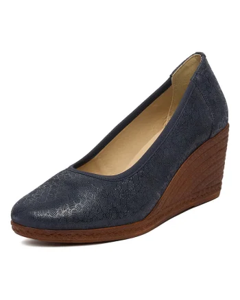 Pantofi dama,  piele naturala, albastru