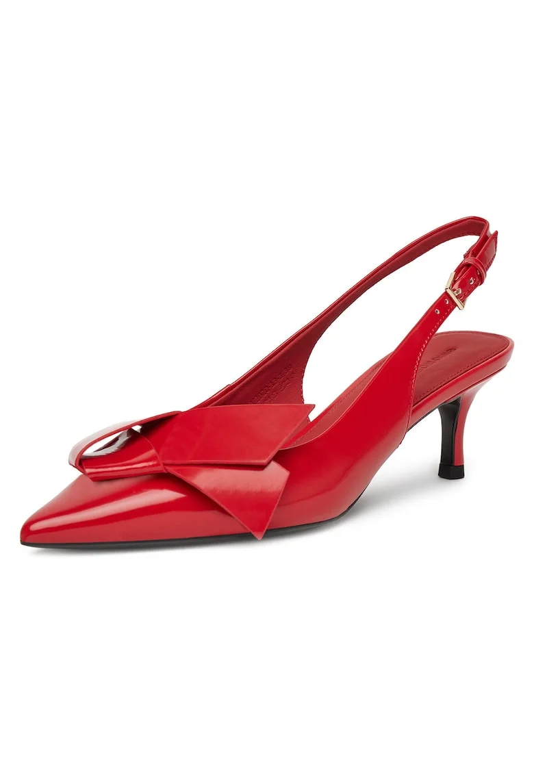 Pantofi dama,  piele naturala, rosu
