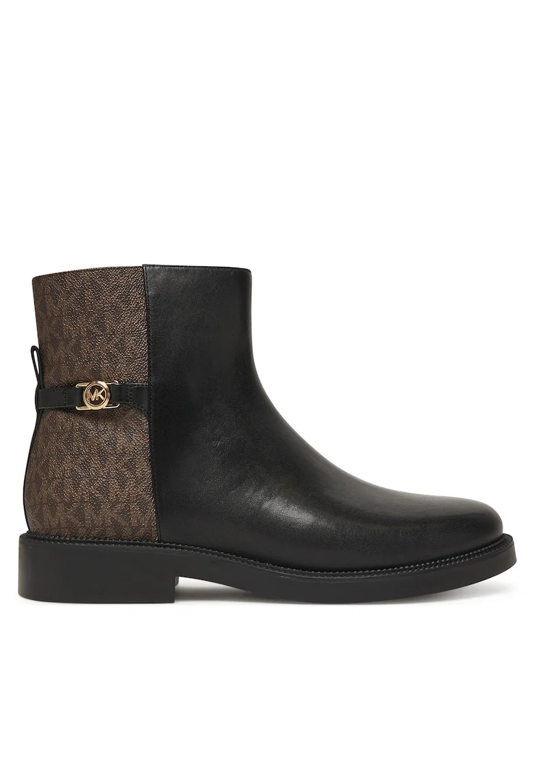Botine  piele naturala, negru