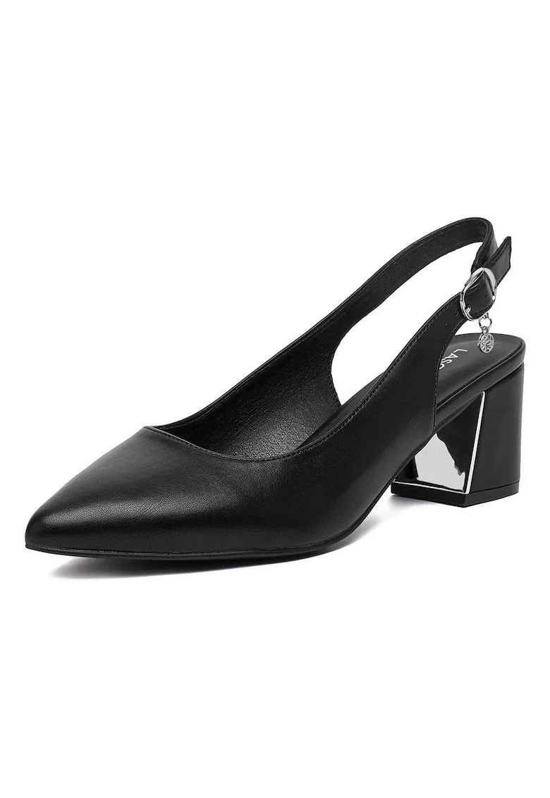 Pantofi pentru dama,  piele naturala, clasic, negru