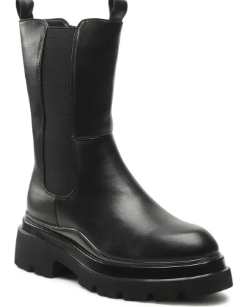 Botine de dama,  material textil, negru, 36 EU,