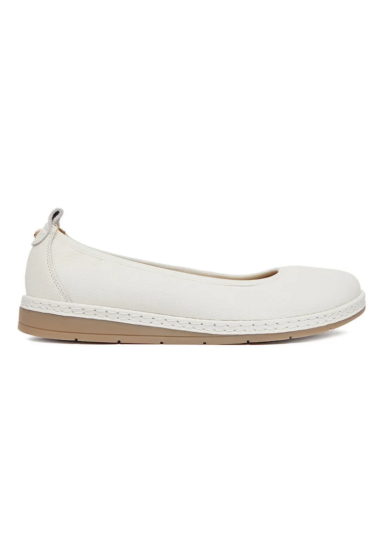 Balerini dama,  piele naturala, bej deschis