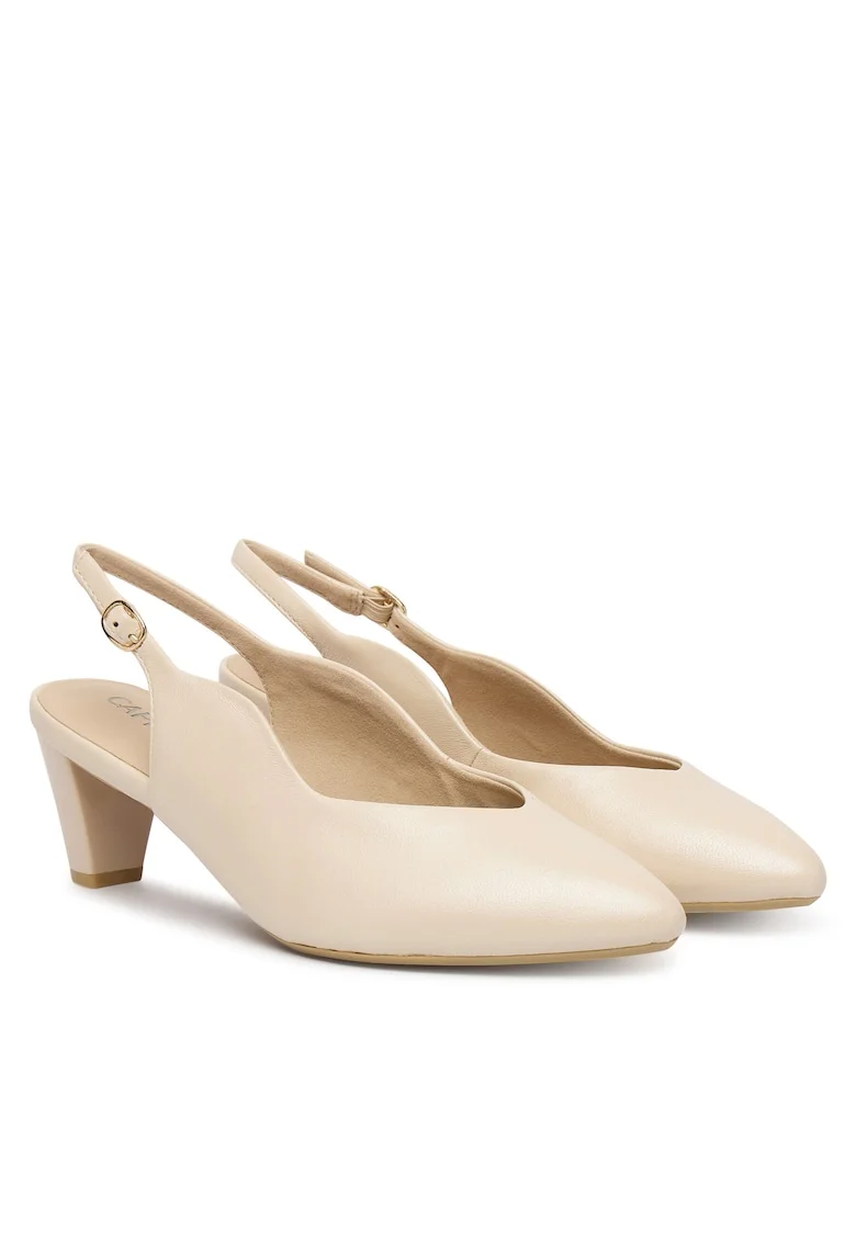 Pantofi dama,  piele naturala, clasic, bej