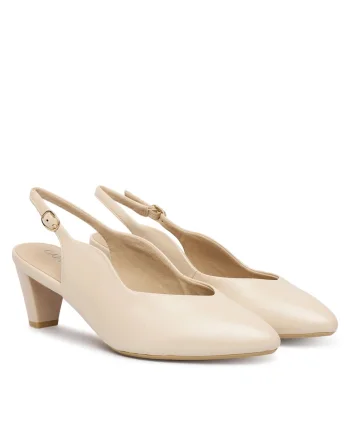 Pantofi dama,  piele naturala, clasic, bej