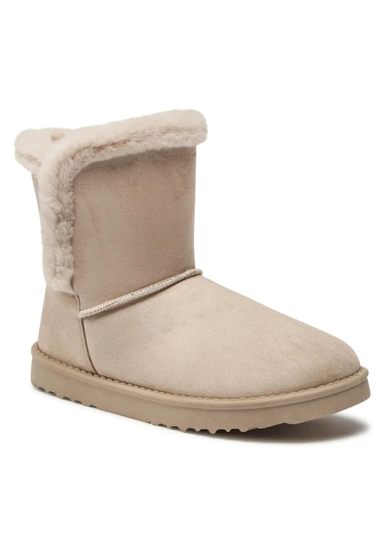 Botine femeie,  tesatura, bej,