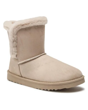 Botine femeie,  tesatura, bej,