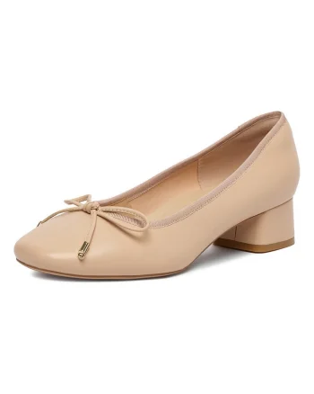 Pantofi dama  piele naturala, Bej