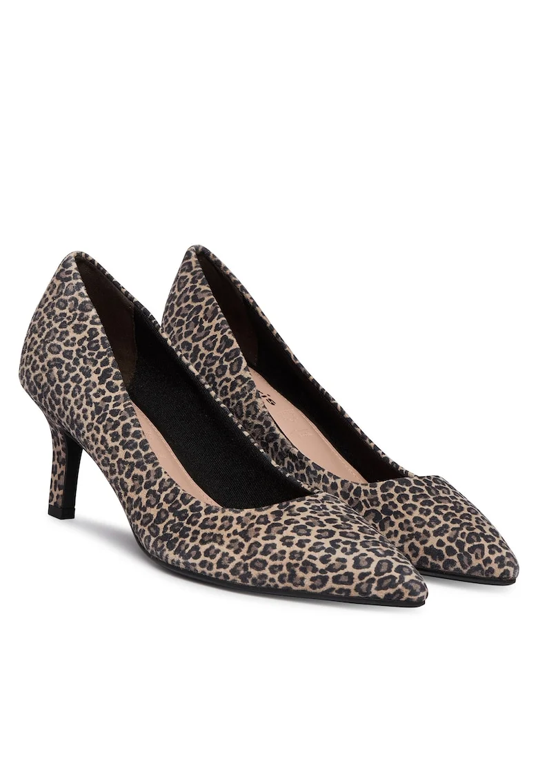 Pantofi dama,  stiletto, maro, piele naturala