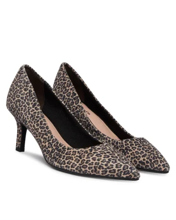 Pantofi dama,  stiletto, maro, piele naturala