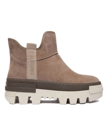 Botine dama, G-Star Raw, piele naturala, gri, interior captusit, talpa solida