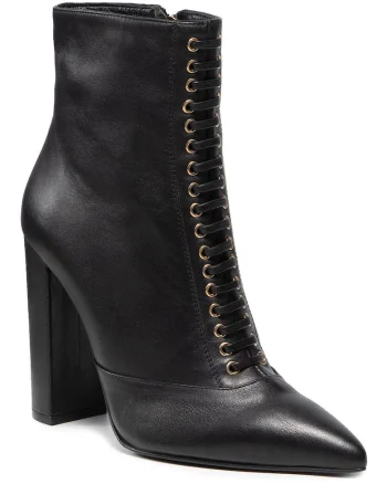 Botine de dama,  piele naturala, clasic, negru,