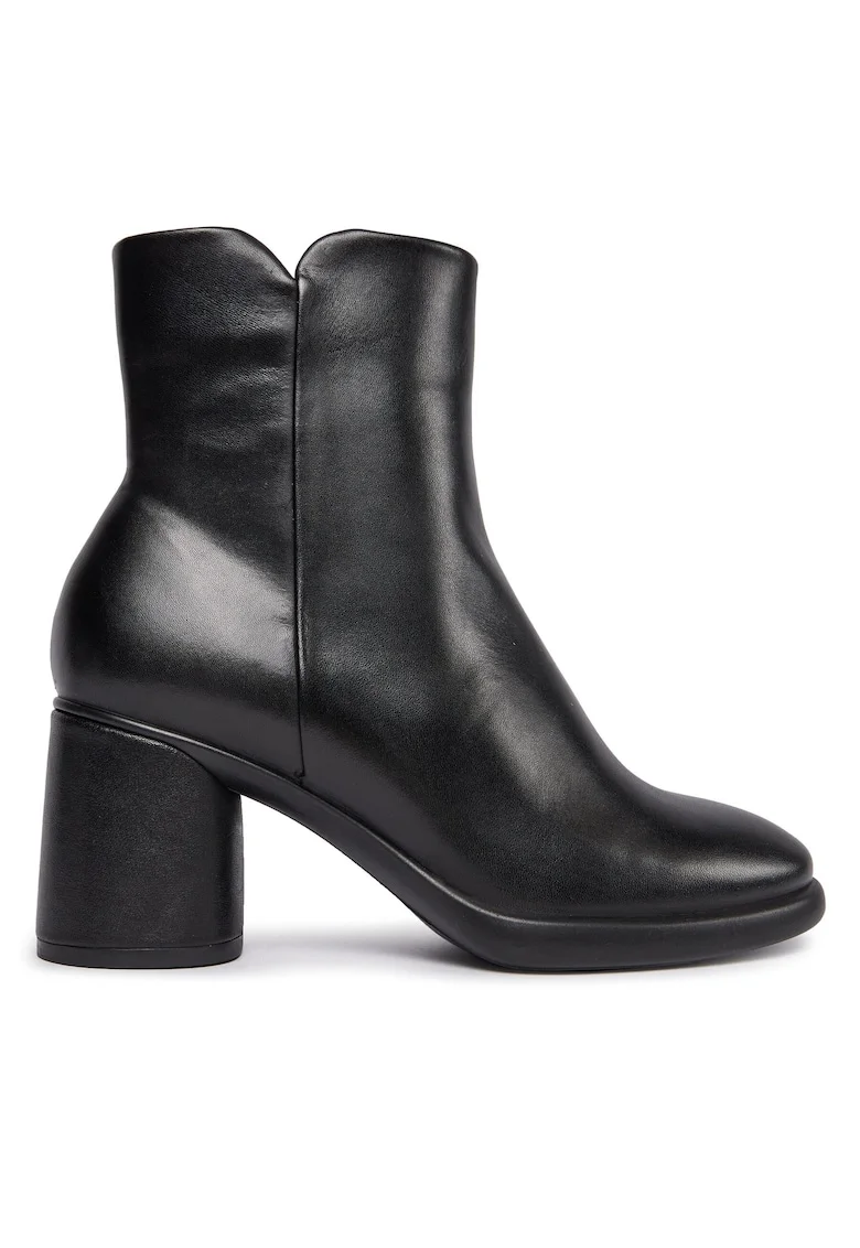 Botine,  piele naturala, negru