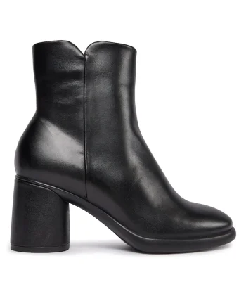 Botine,  piele naturala, negru