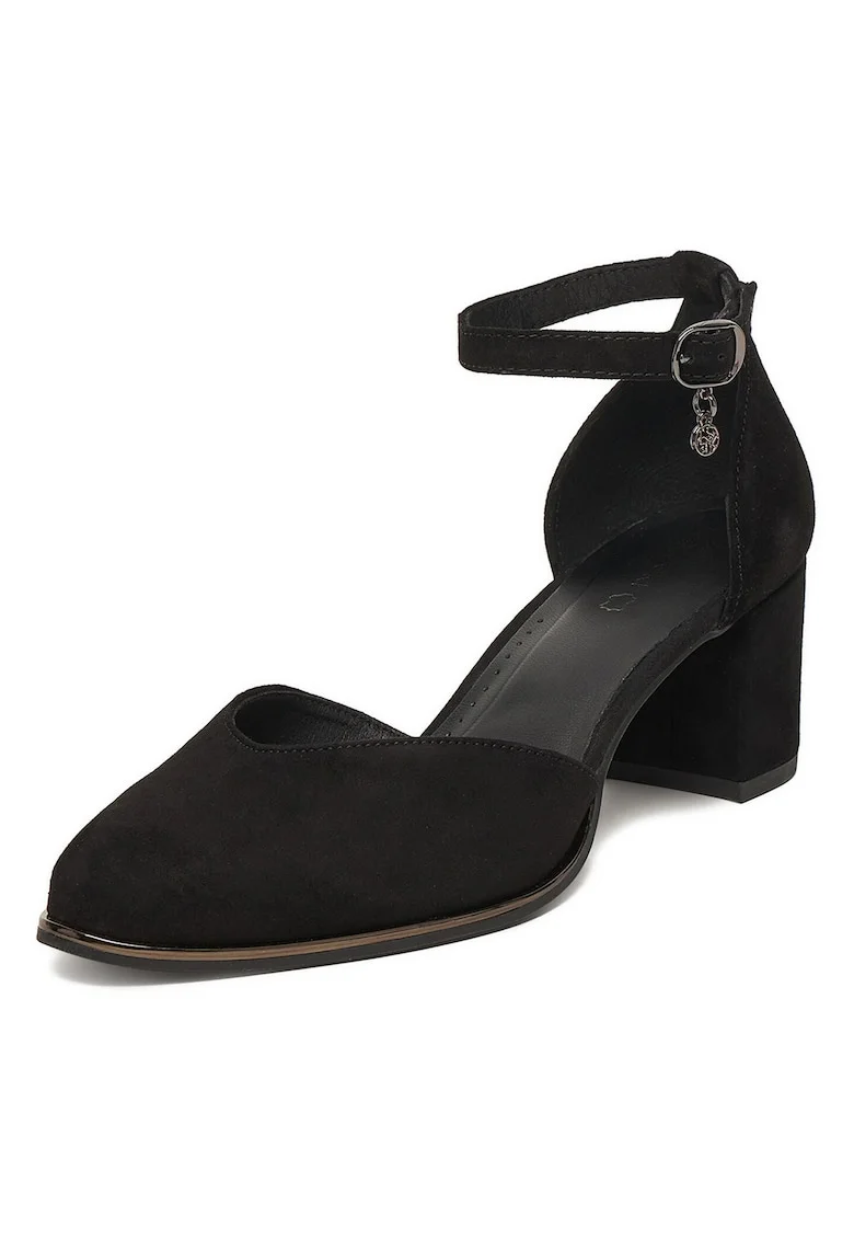 Pantofi dama,  piele naturala, clasic, toc mic, negru
