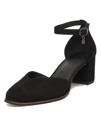 Pantofi dama,  piele naturala, clasic, toc mic, negru