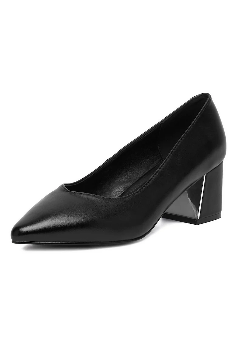 Pantofi dama,  clasic, negru, piele naturala