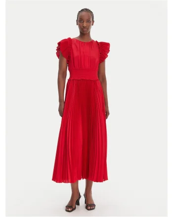 Rochie cocktail,  rosie, poliester,