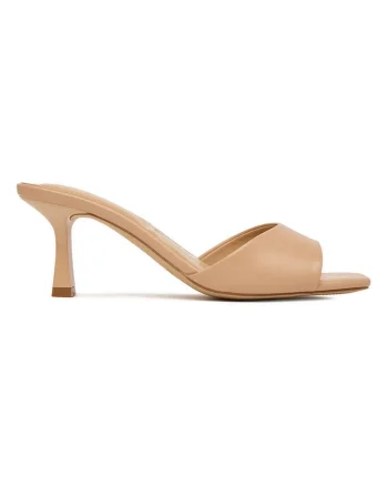 Pantofi dama,  bej, material sintetic