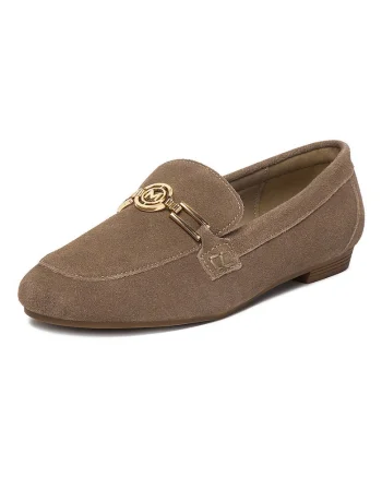 Mocasini dama,  piele naturala, maro, design modern, confortabil