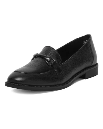 Mocasini pentru dama,  piele naturala, negru