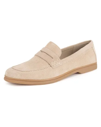 Mocasini dama,  piele naturala, culoare bej