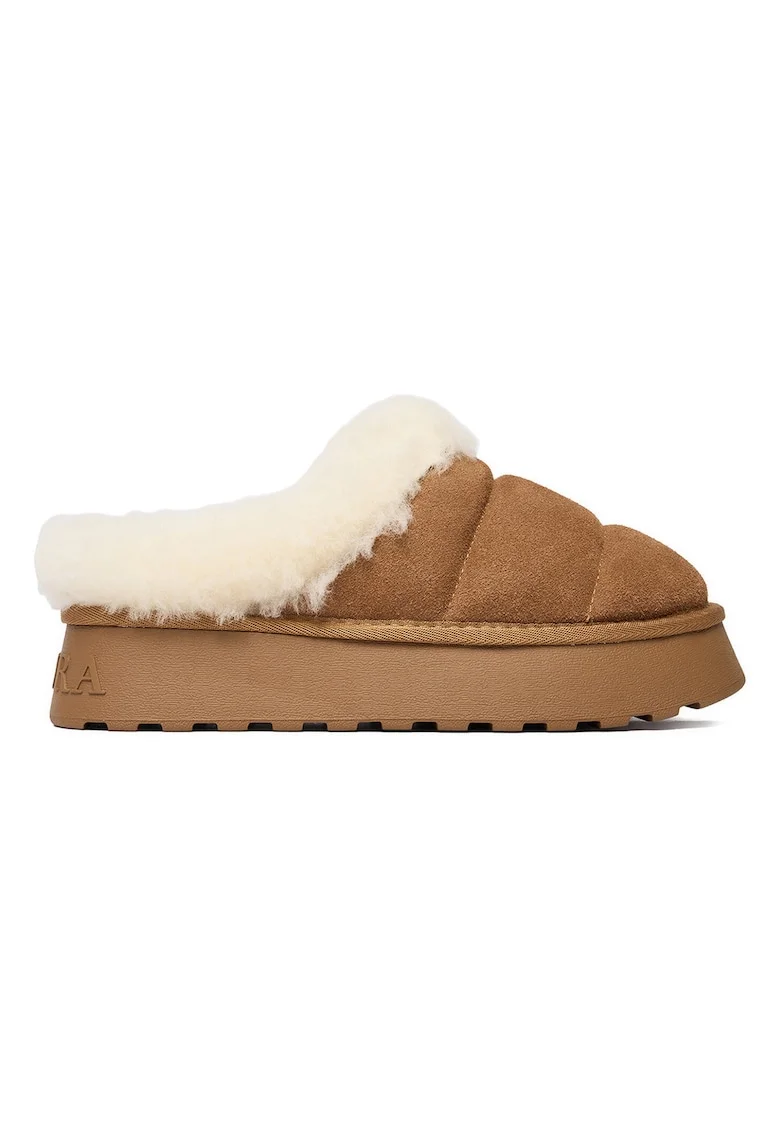 Cizme dama,  piele naturala, flatform, maro