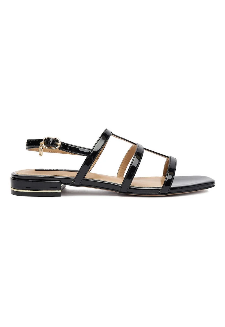 Sandale joase dama,  textil, negru