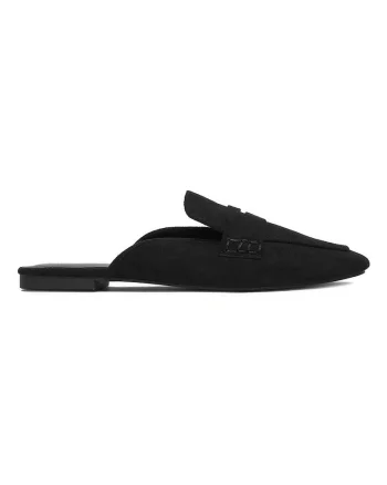 Papuci dama,  textil, negru, confortabili