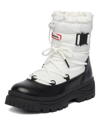 Cizme dama,  flatform, fermoar, alb, tesatura