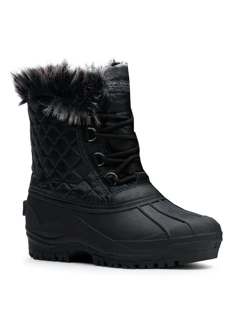 Ghete dama,  impermeabile, confortabile, negru, textil,