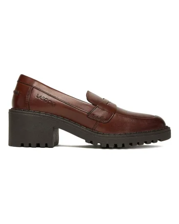 Mocasini dama,  piele naturala, cu design clasic, maro